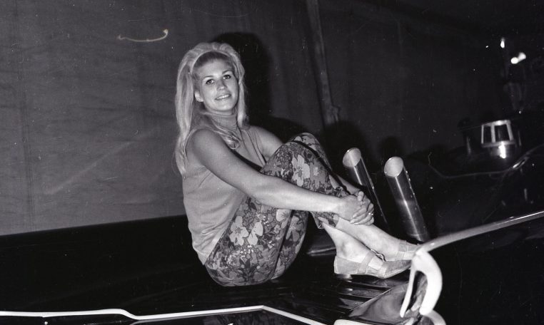 Fan Stephanie Rose with the car in 1967